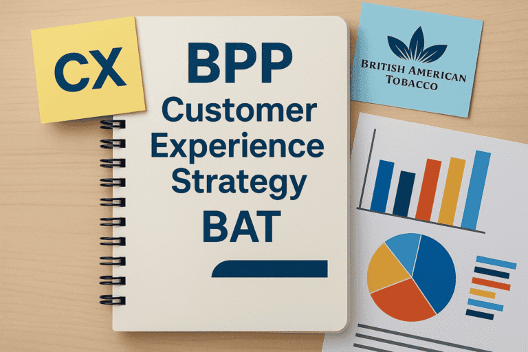 BPP | Customer Experience Strategy | BAT Corporate strategy team discussing customer experience metrics at BPP for British American Tobacco (BAT)